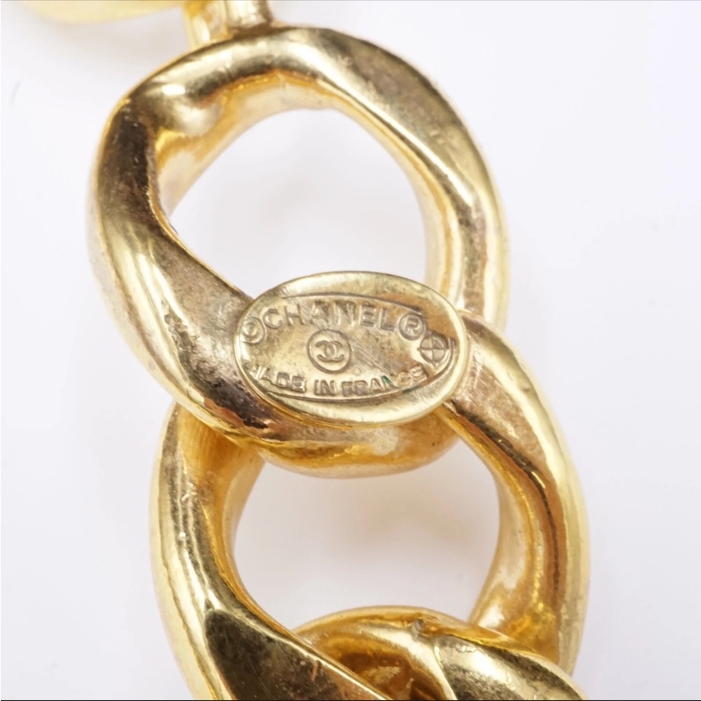 Vintage Chanel Classic Chunky Gold Chain Link Necklace 17” - Picture 3 of 8